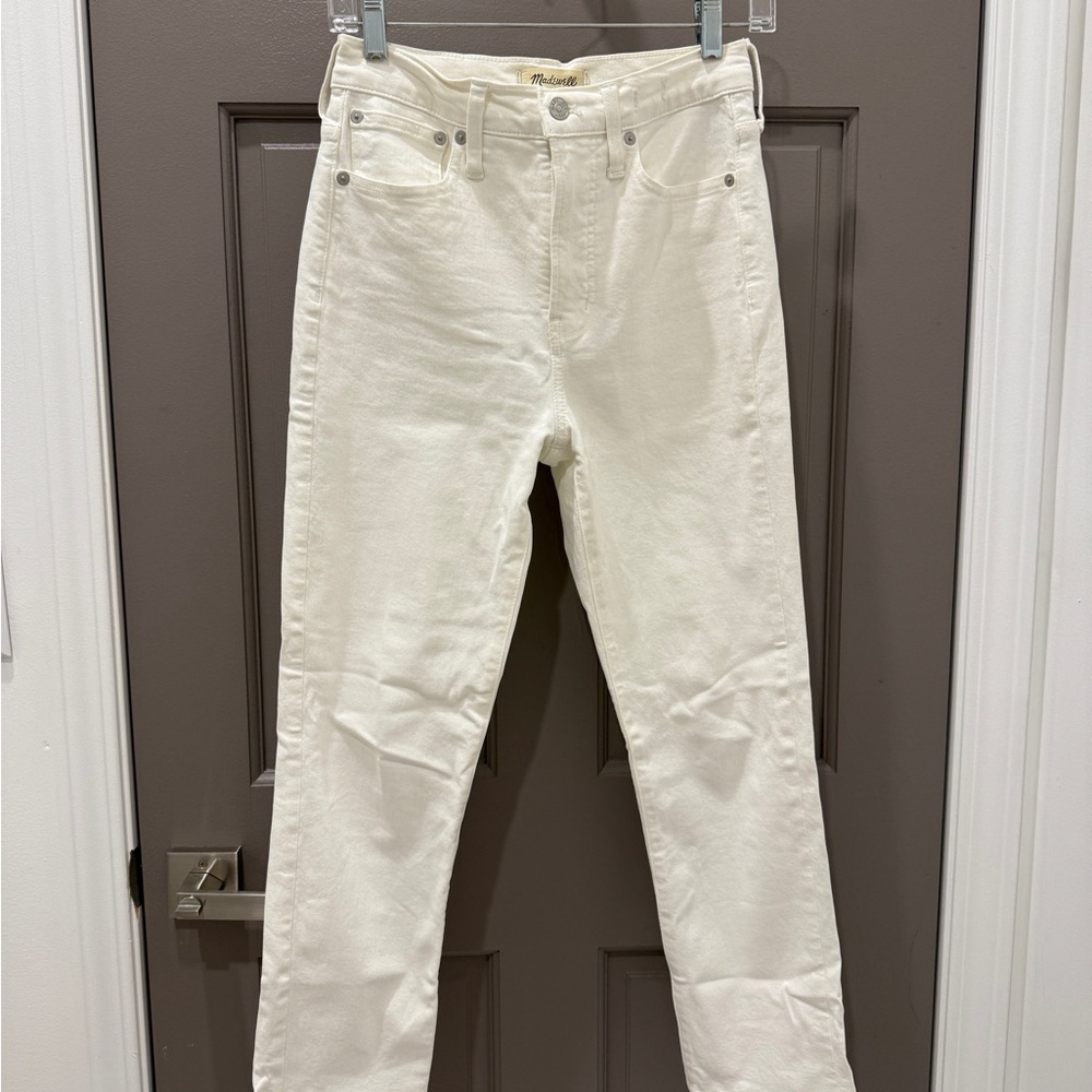 Madewell Off-White Perfect Vintage Straight Ankle Jean